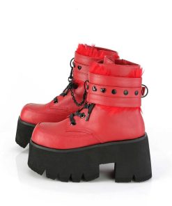 Demoniacult Skor & Stovlar Dam höga klackar | Rod Vegan 9 Cm Ashes-57 Lolita Plata Ankleboots Med Blockklack Till Kvinnor