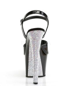 Hoga Klackar Mer Plata höga klackar | Silver 18 Cm Sky-309Chrs Plata Klackar Skor Med Strass Stenar