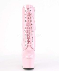 Stovletter Dam Med Plata höga klackar | Rosa Lacklader 18 Cm Adore-1020 Plata Stovletter Dam