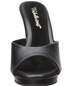 Slip In Klackar Mini Plata höga klackar | Konstlader 12 Cm Flair-401-2 Hogklackade Slipper Skor