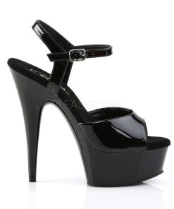 Hoga Klackar Mini Plata höga klackar | Svart 15 Cm Delight-609 Pleaser High Heels Skor