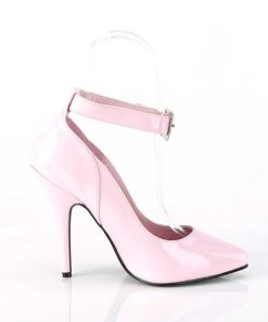 Pumps Klackar Utan Plata höga klackar | Rosa Lackpumps 13 Cm Seduce-431 Ankelrem Pumps - Lackpumps Med Ankelband