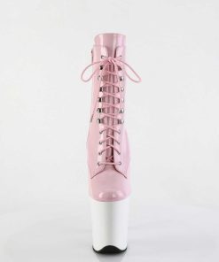 Stovletter Dam Med Plata höga klackar | Flamingo-1020 20 Cm Pleaser Hogklackade Boots Rosa