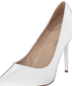 Pumps Klackar Utan Plata höga klackar | Vit Lack 10 Cm Classique-20 Spetsiga Pumps Med Stilettklackar