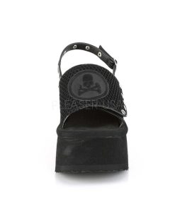 Demoniacult Skor & Stovlar Dam höga klackar | Svart 9 Cm Demoniacult Funn-32 Lolita Emo Sandaler Med Plata