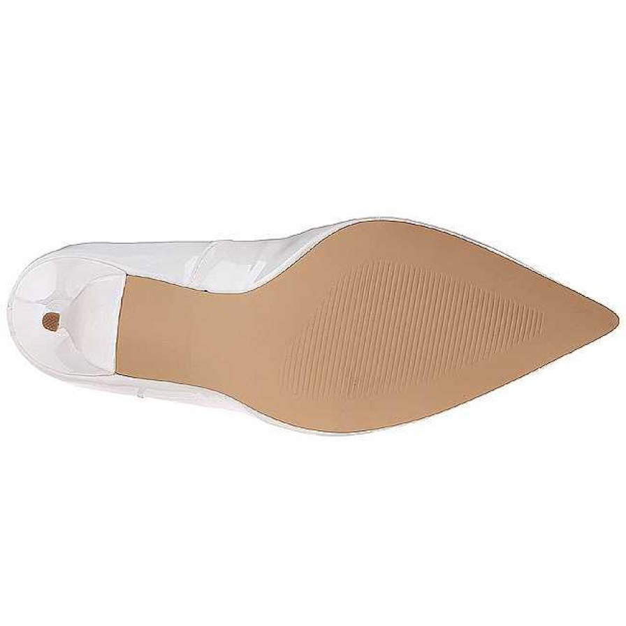 Stora Hoga Klackar For Man höga klackar | Vit Lack 10 Cm Classique-20 Pumps Hogklackade Herrskor