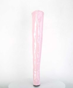 Larhoga Stovlar Utan Plata höga klackar | Rosa Lack 13 Cm Seduce-3000 Larhoga Stovlar Med Klack