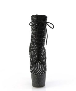 Stovletter Dam Med Plata höga klackar | Adore-1020Rm 18 Cm Pleaser Hogklackade Boots Strass Svart