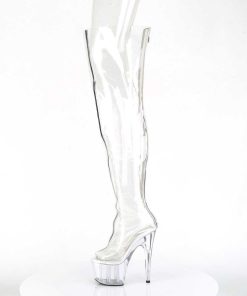 Larhoga Stovlar Med Plata höga klackar | Transparent 18 Cm Adore-3021 Sexy Overknee Stovlar