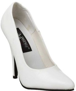 Pumps Klackar Utan Plata höga klackar | Vit Lack 10 Cm Vanity-420 Spetsiga Pumps Med Hoga Klackar