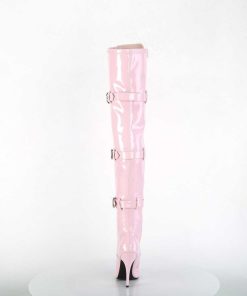 Larhoga Stovlar Utan Plata höga klackar | Lacklader 13 Cm Seduce-3028 Rosa Larhoga Stovlar Med Snorning