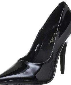 Pumps Klackar Utan Plata höga klackar | Svart Lack 13 Cm Seduce-420 Spetsiga Pumps Med Hoga Klackar