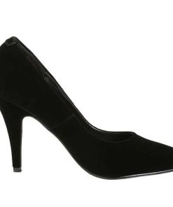 Stora Hoga Klackar For Man höga klackar | Svart Sammet 10 Cm Vanity-420 Pumps Hogklackade Herrskor