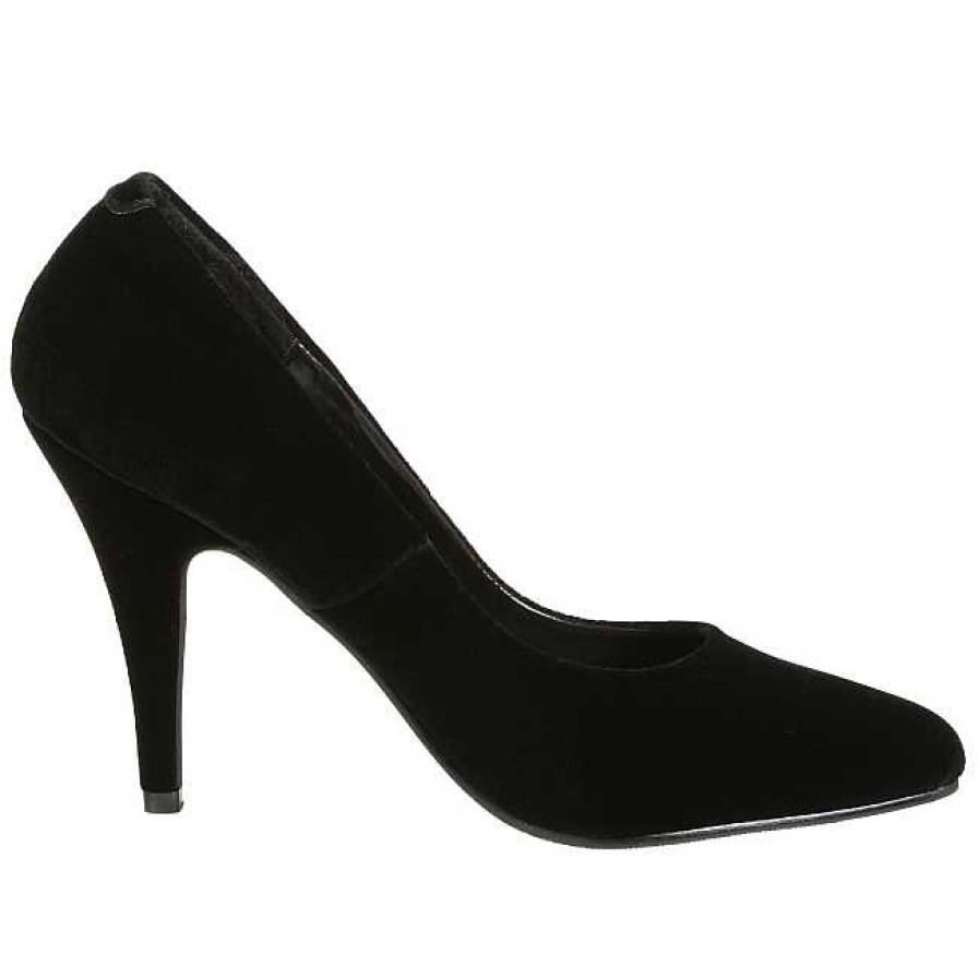 Stora Hoga Klackar For Man höga klackar | Svart Sammet 10 Cm Vanity-420 Pumps Hogklackade Herrskor