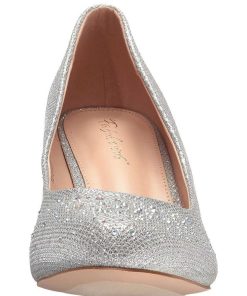 Pumps Klackar Utan Plata höga klackar | Silver Kristall Sten 6,5 Cm Doris-06 Hoga Pumps Festskor Med Klack