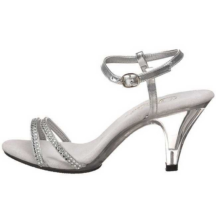 Hoga Klackar Utan Plata höga klackar | Silver Glitter 8 Cm Belle-316 Hogklackade Dam Sandaletter