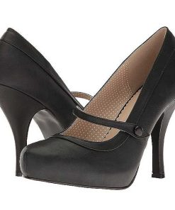 Stora Hoga Klackar For Man höga klackar | Svart Konstlader 11,5 Cm Pinup-01 Stora Storlekar Pumps Skor