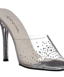 Slip In Klackar Utan Plata höga klackar | Strass Stenar 11,5 Cm Fabulicious Gala-01Sd Dam Tofflor Med Hoga Klack