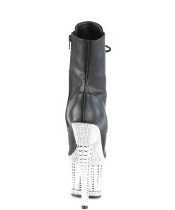 Stovletter Dam Med Plata höga klackar | Vita Strass Stenar Plataboots 18 Cm Spectator-1021Rs Hogklackade Boots