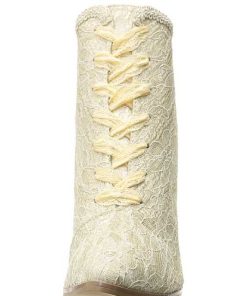 Stovletter Dam Utan Plata höga klackar | Beige 12 Cm Victorian-30 Dam Boots Med Snorning