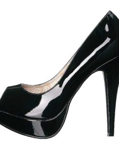 Stora Hoga Klackar For Man höga klackar | Svart Lacklader 13,5 Cm Chloe-01 Stora Storlekar Pumps Skor