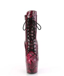 Stovletter Dam Med Plata höga klackar | Adore - 18 Cm Pleaser Hogklackade Boots Orm Monster Pink