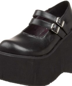 Demoniacult Skor & Stovlar Dam höga klackar | Vegan 11,5 Cm Demoniacult Kera-08 Gothic Mary Jane Pumps Med Plata