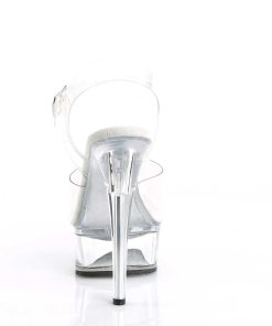 Hoga Klackar Mini Plata höga klackar | Transparent High Heels 15 Cm Excite-608 Plata High Heels