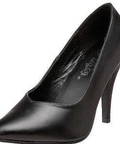 Pumps Klackar Utan Plata höga klackar | Svart Konstlader 10 Cm Dream-420 Kvinnor Klackskor Pumps Klassiska