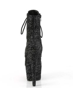 Stovletter Dam Med Plata höga klackar | Adore-Gwr 18 Cm Pleaser Hogklackade Boots Glitter Svart