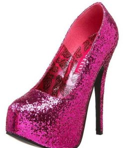 Pumps Klackar Mer Plata höga klackar | Fuchsia Glitter 14,5 Cm Burlesque Bordello Teeze-06G Hoga Platapumps