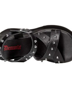 Demoniacult Skor & Stovlar Dam höga klackar | Svart 13 Cm Demoniacult Dynamite-02 Lolita Sandaler Med Kilklack