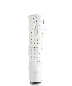 Stovletter Dam Med Plata höga klackar | Adore-1043 - 18 Cm Platform Hoga Klackar Boots Vegan Vita