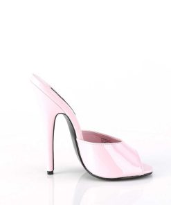 Slip In Klackar Utan Plata höga klackar | Rosa Mules 15 Cm Domina-101 Fetish Mules Med Stilettklack