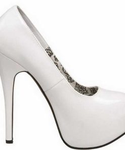 Pumps Klackar Mer Plata höga klackar | Vit Lack 14,5 Cm Burlesque Bordello Teeze-06 Hoga Platapumps