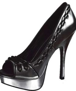 Pumps Klackar Mini Plata höga klackar | Konstlader 13,5 Cm Pixie-18 Dam Pumps Skor Med Oppen Ta