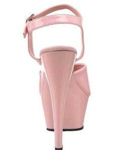 Hoga Klackar Mini Plata höga klackar | Rosa Lack 15 Cm Pleaser Kiss-209 Hoga Sandaletter Med Klack