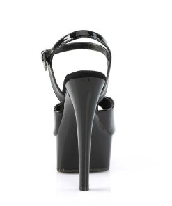 Hoga Klackar Mini Plata höga klackar | Svarta High Heels 15 Cm Gleam-609 Plata High Heels