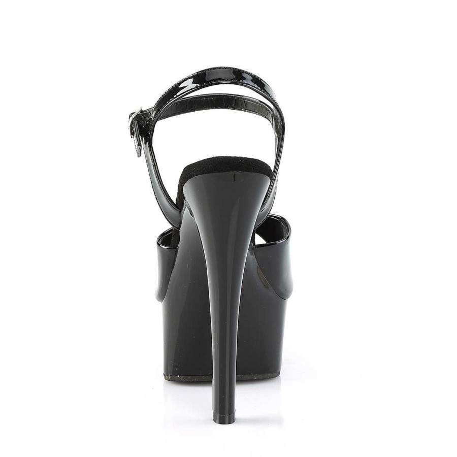 Hoga Klackar Mini Plata höga klackar | Svarta High Heels 15 Cm Gleam-609 Plata High Heels