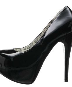 Pumps Klackar Mer Plata höga klackar | Svart Lack 14,5 Cm Burlesque Bordello Teeze-06 Hoga Platapumps