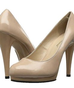 Stora Hoga Klackar For Man höga klackar | Beige Lack 11,5 Cm Flair-480 Dam Pumps For Man