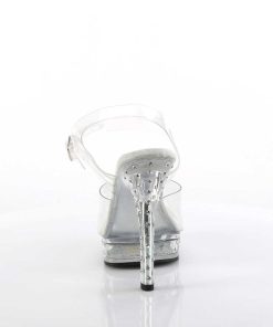 Hoga Klackar Mini Plata höga klackar | Transparent High Heels 13,5 Cm Majesty-508Sdt Strass Plata High Heels