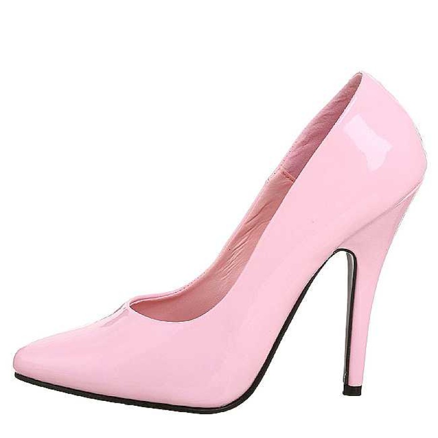 Stora Hoga Klackar For Man höga klackar | Pink Lack 13 Cm Seduce-420 Pumps Hogklackade Herrskor