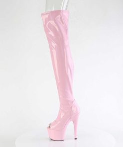 Larhoga Stovlar Med Plata höga klackar | Rosa 18 Cm Adore-3011Hwr Hologram Overknee Stovlar Oppen Ta