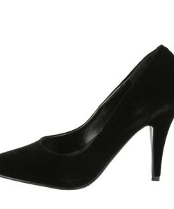 Stora Hoga Klackar For Man höga klackar | Svart Sammet 10 Cm Vanity-420 Pumps Hogklackade Herrskor