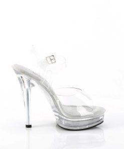 Hoga Klackar Mini Plata höga klackar | Transparent High Heels 13,5 Cm Majesty-508 Plata High Heels