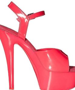 Hoga Klackar Mini Plata höga klackar | Rosa Neon 15 Cm Pleaser Kiss-209Uv Plata Hogklackade Skor