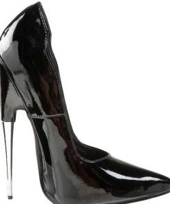 Fetish Skor & Extrema Stovlar höga klackar | Svart Lack 15 Cm Scream-01 Fetish Hoga Pumps Skor