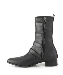 Demoniacult Skor & Stovlar Herr höga klackar | Vegan Warlock-110-B Spetsiga Boots - Herr Winklepicker Boots 4 Spaender