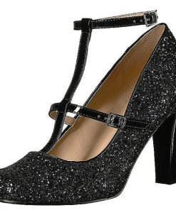 Stora Hoga Klackar For Man höga klackar | Svart Glitter 10 Cm Queen-01 Stora Storlekar Pumps Skor